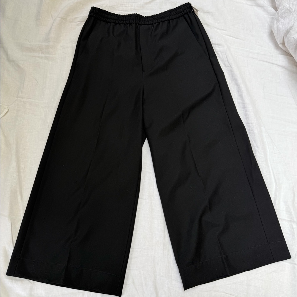 MM6 Maison Martin Margiela Black Wide-Leg Elastic Waist Pants